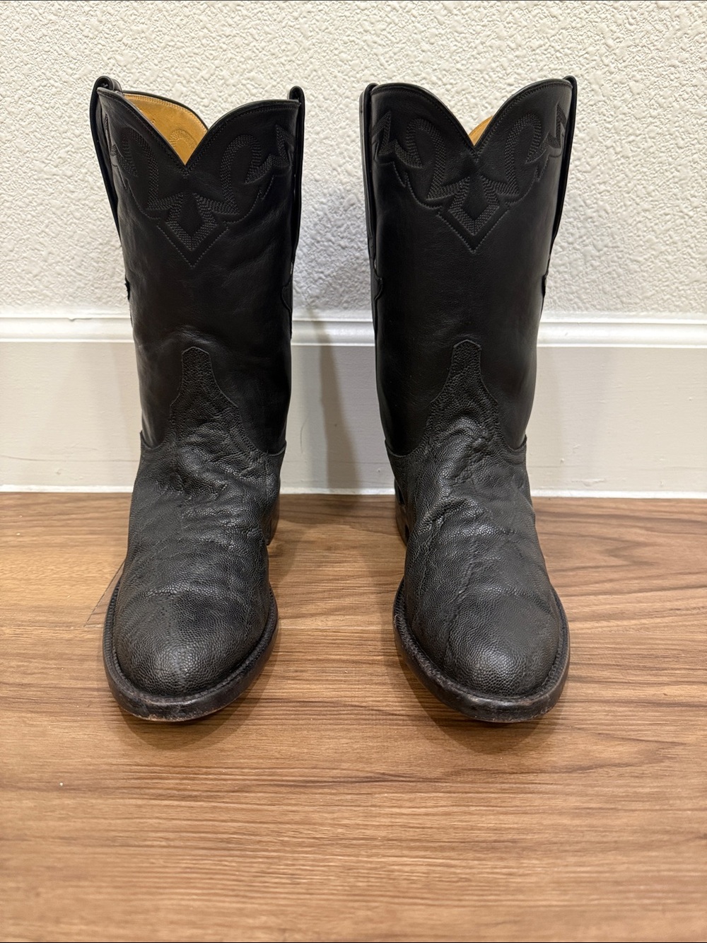 Women's Elephant Leather Roper Cowboy Boots